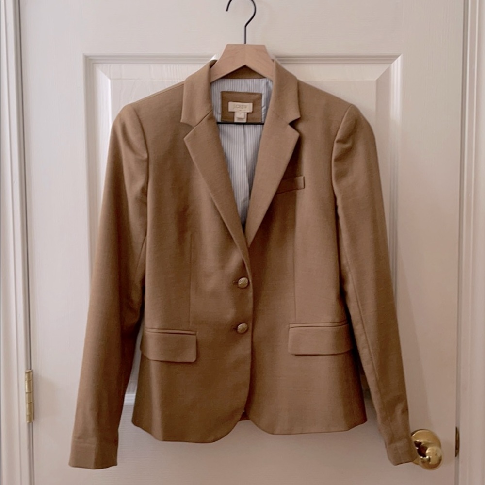 JCrew Factory Wool Blend Camel Blazer